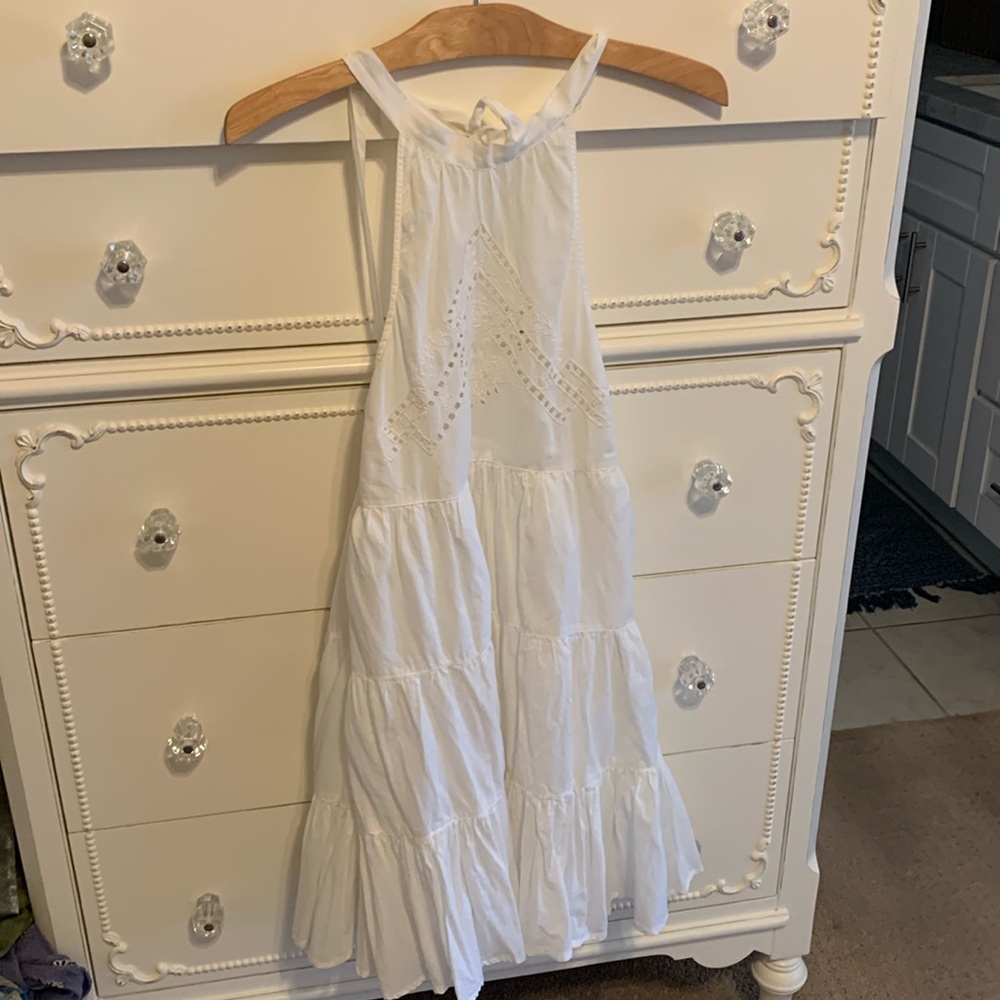 NWOT Super cute cotton halter dress, fully lined in cotton!